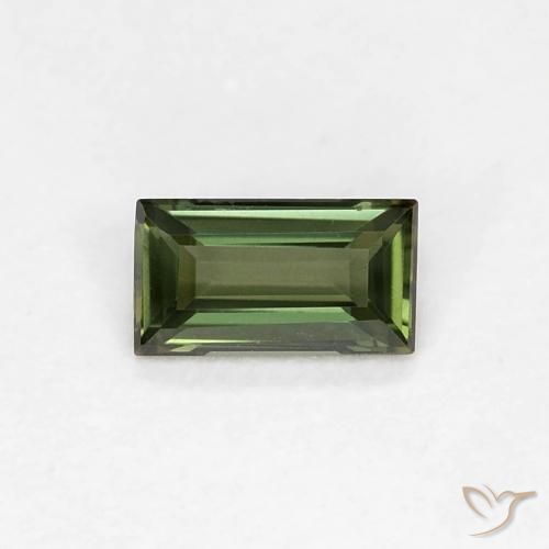 Rupina de grãos Verde escuro Natural 0.27ct, baguete, VVS