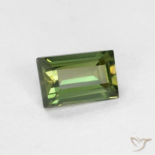 Rupina de grãos Verde amarelado Natural 0.30ct, baguete, VVS