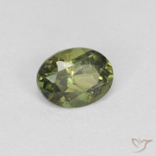 Rupina de grãos Verde Floresta Quente Natural 0.33ct, oval, VS-SI