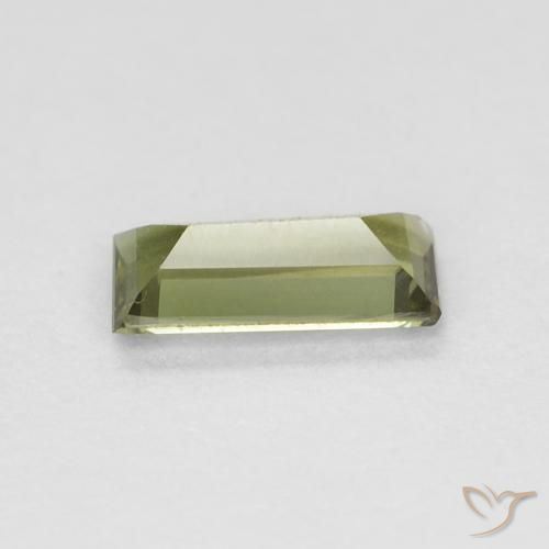 Rupina de grãos Verde oliva Natural 0.27ct, baguete, VVS-VS