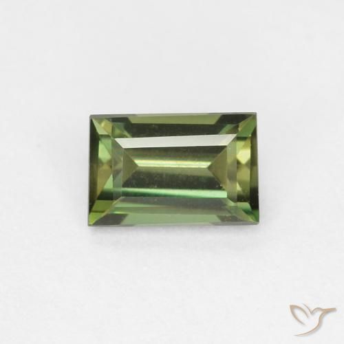 0.34ct Natural verde quente Rupina de grãos, baguete, VVS