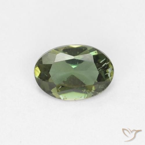 0.33ct Natural verde escuro Rupina de grãos, oval, VS-SI