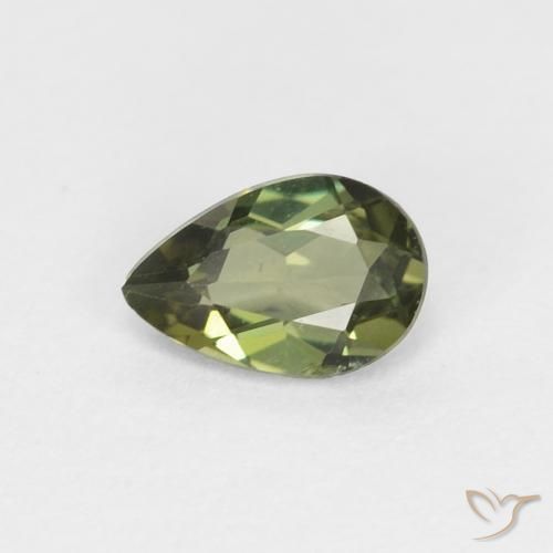 Rupina de grãos Algas Verdes Natural 0.31ct, Formato de pêra, VVS