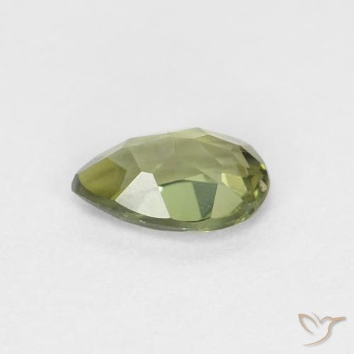Rupina de grãos Algas Verdes Natural 0.31ct, Formato de pêra, VVS