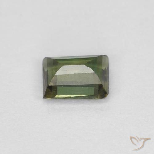 Rupina de grãos Verde escuro Natural 0.28ct, baguete, VVS