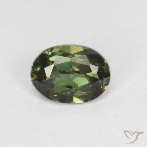 0.42ct Natural Verde acastanhado Rupina de grãos, oval, VS