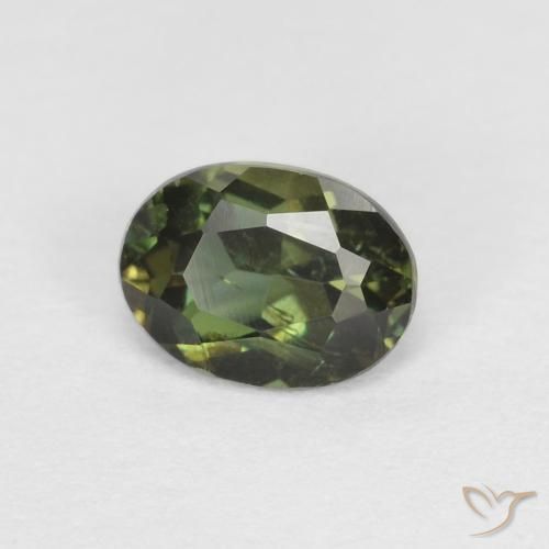 Rupina de grãos Verde acastanhado Natural 0.42ct, oval, VS