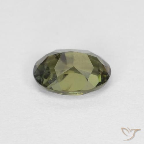 Rupina de grãos Verde acastanhado Natural 0.42ct, oval, VS