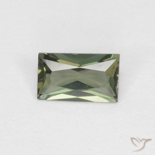 0.29ct Natural Verde amarelado Rupina de grãos, baguete, VS