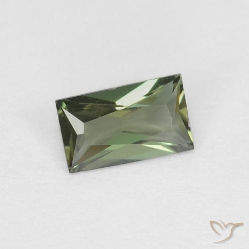 Rupina de grãos Verde amarelado Natural 0.29ct, baguete, VS