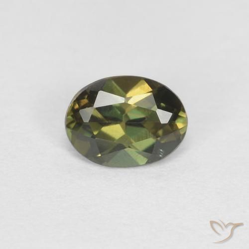 0.29ct Natural verde escuro Rupina de grãos, oval, VVS