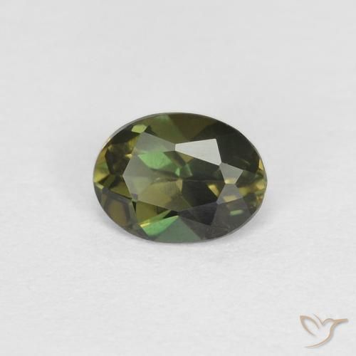 Rupina de grãos verde escuro Natural 0.29ct, oval, VVS