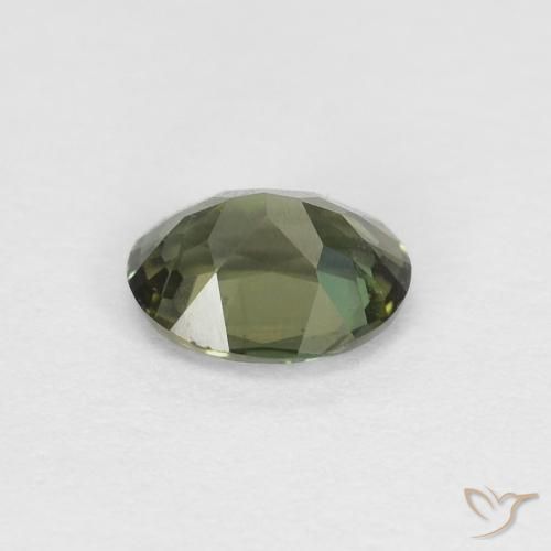 Rupina de grãos Verde acastanhado Natural 0.38ct, oval, VVS