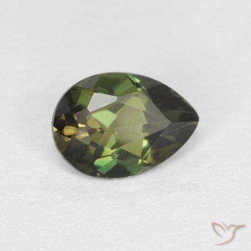 Rupina de grãos Medium Light Green Natural 0.40ct, Formato de pêra, VVS