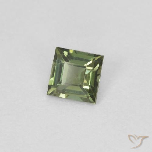 Rupina de grãos Medium Dark-Green Natural 0.20ct, Quadrado, VVS