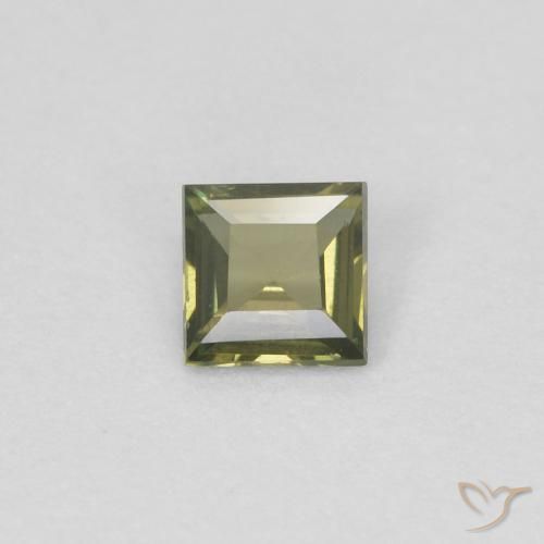0.20ct Natural Verde Floresta Quente Rupina de grãos, Quadrado, VVS