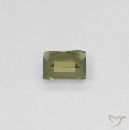 Rupina de grãos Verde Floresta Quente Natural 0.20ct, Quadrado, VVS