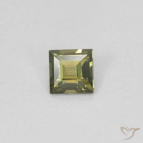 0.18ct Natural verde escuro Rupina de grãos, Quadrado, VVS