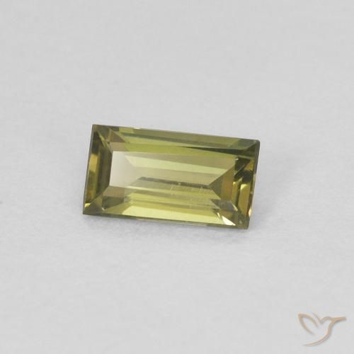Rupina de grãos Terra Profunda Verde Natural 0.27ct, baguete, VVS