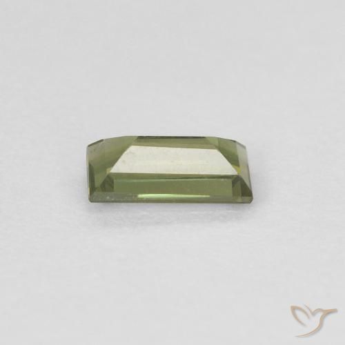 Rupina de grãos Terra Profunda Verde Natural 0.27ct, baguete, VVS