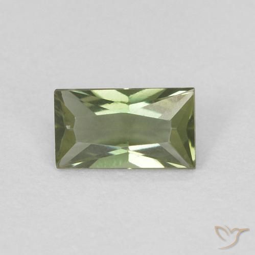 0.20ct Natural Verde Floresta Quente Rupina de grãos, baguete, VVS