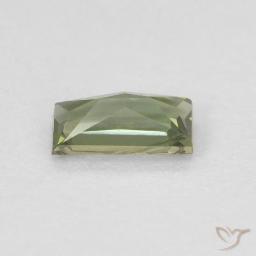 Rupina de grãos Verde Floresta Quente Natural 0.20ct, baguete, VVS