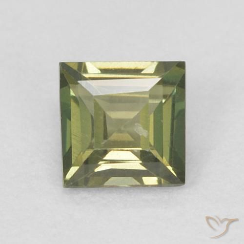 0.18ct Natural Verde Floresta Quente Rupina de grãos, Quadrado, VVS