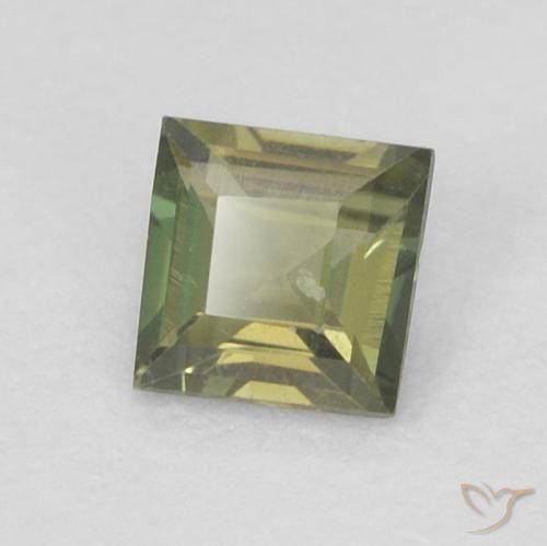 Rupina de grãos Verde Floresta Quente Natural 0.18ct, Quadrado, VVS