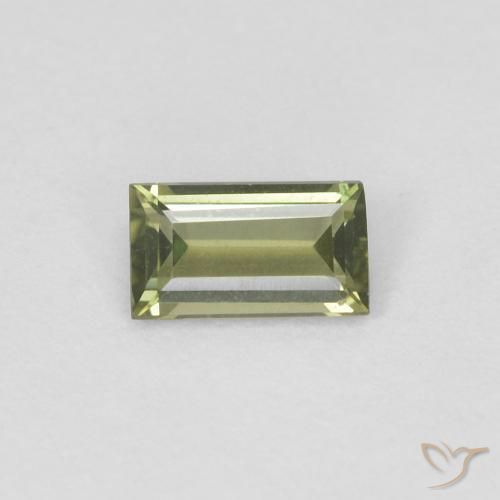 0.25ct Natural Medium Dark-Green Rupina de grãos, baguete, VVS