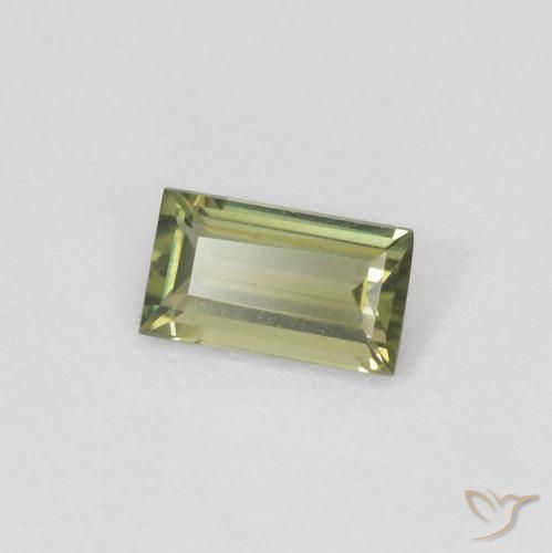Rupina de grãos Medium Dark-Green Natural 0.25ct, baguete, VVS