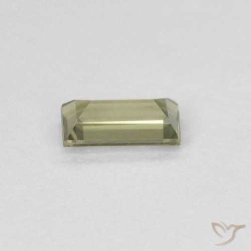 Rupina de grãos Medium Dark-Green Natural 0.25ct, baguete, VVS