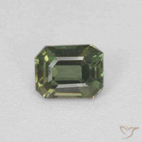 0.25ct Natural Medium Dark-Green Rupina de grãos, Corte Esmeralda, VVS