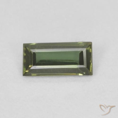 0.27ct Natural Verde escuro Rupina de grãos, baguete, VVS-VS
