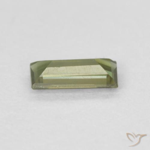 Rupina de grãos Verde escuro Natural 0.27ct, baguete, VVS-VS