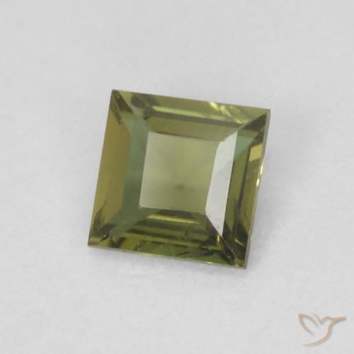 Rupina de grãos verde escuro Natural 0.27ct, Quadrado, VVS-VS