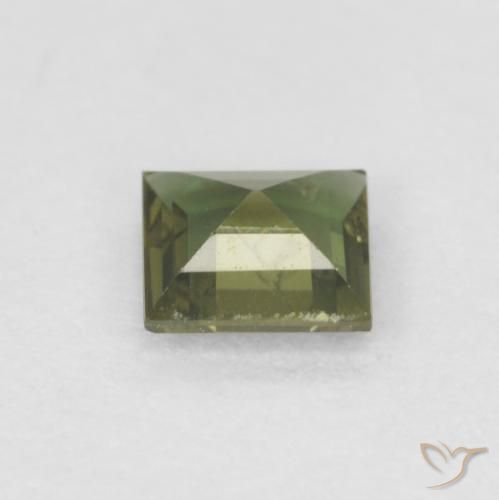 Rupina de grãos verde escuro Natural 0.27ct, Quadrado, VVS-VS