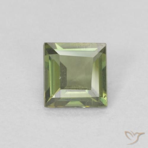 0.26ct Natural Medium Dark-Green Rupina de grãos, Quadrado, VVS-VS