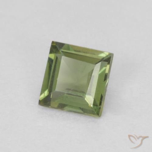 Rupina de grãos Medium Dark-Green Natural 0.26ct, Quadrado, VVS-VS
