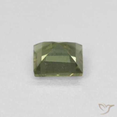 Rupina de grãos Medium Dark-Green Natural 0.26ct, Quadrado, VVS-VS