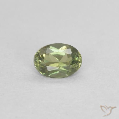 0.13ct Natural Verde Floresta Quente Rupina de grãos, oval, VVS-VS