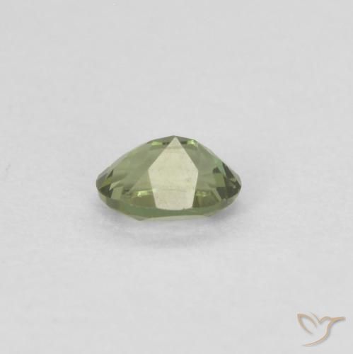 Rupina de grãos Verde Floresta Quente Natural 0.13ct, oval, VVS-VS