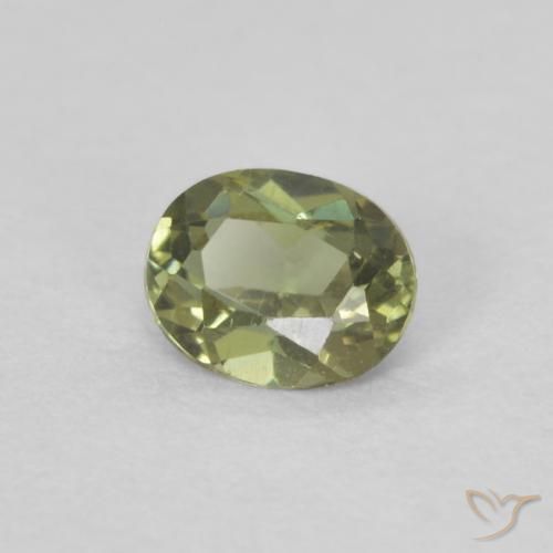Rupina de grãos Verde Floresta Quente Natural 0.25ct, oval, VVS-VS