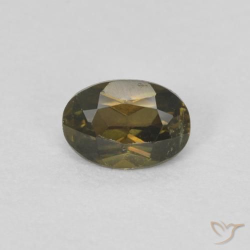 0.31ct Natural Verde acastanhado Rupina de grãos, oval, VVS-VS
