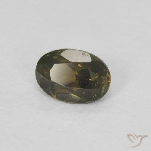 Rupina de grãos Verde acastanhado Natural 0.31ct, oval, VVS-VS
