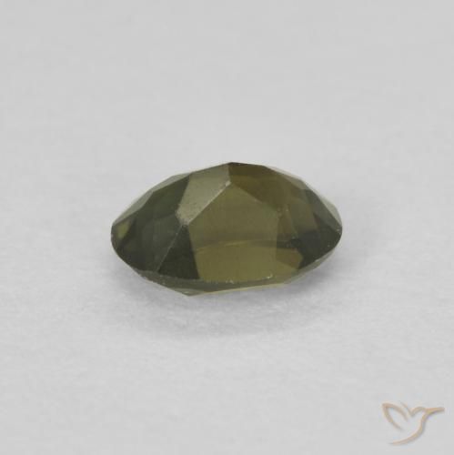 Rupina de grãos Verde acastanhado Natural 0.31ct, oval, VVS-VS
