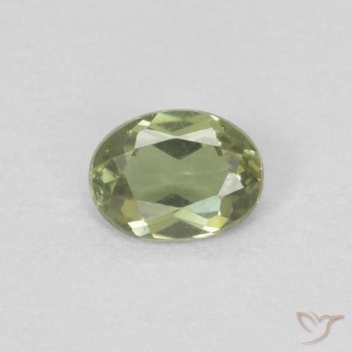 Rupina de grãos Luz verde Natural 0.22ct, Corte Oval, VVS-VS