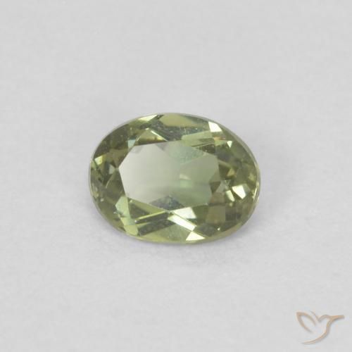 Rupina de grãos Luz verde Natural 0.22ct, Corte Oval, VVS-VS