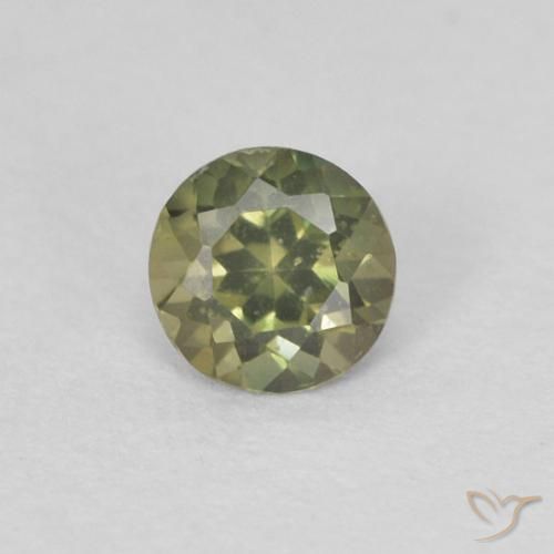 0.21ct Natural Verde amarelado Rupina de grãos, Redondo, VVS-VS