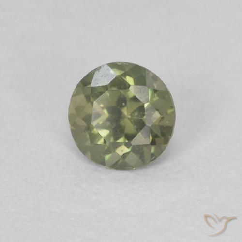 Rupina de grãos Verde amarelado Natural 0.21ct, Redondo, VVS-VS