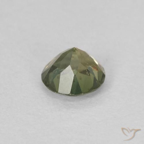 Rupina de grãos Verde amarelado Natural 0.21ct, Redondo, VVS-VS